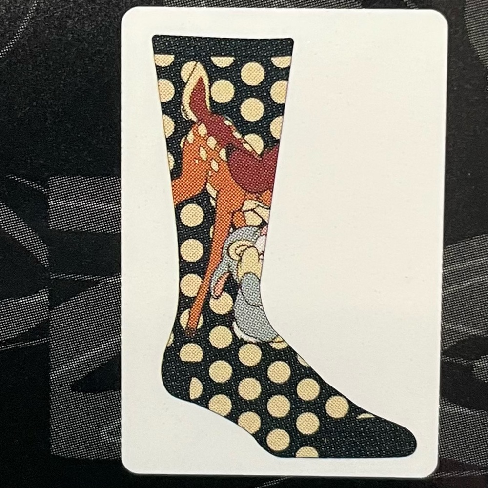 Disney Bambi & Thumper Gray & Beige Crew Socks Size 9-13